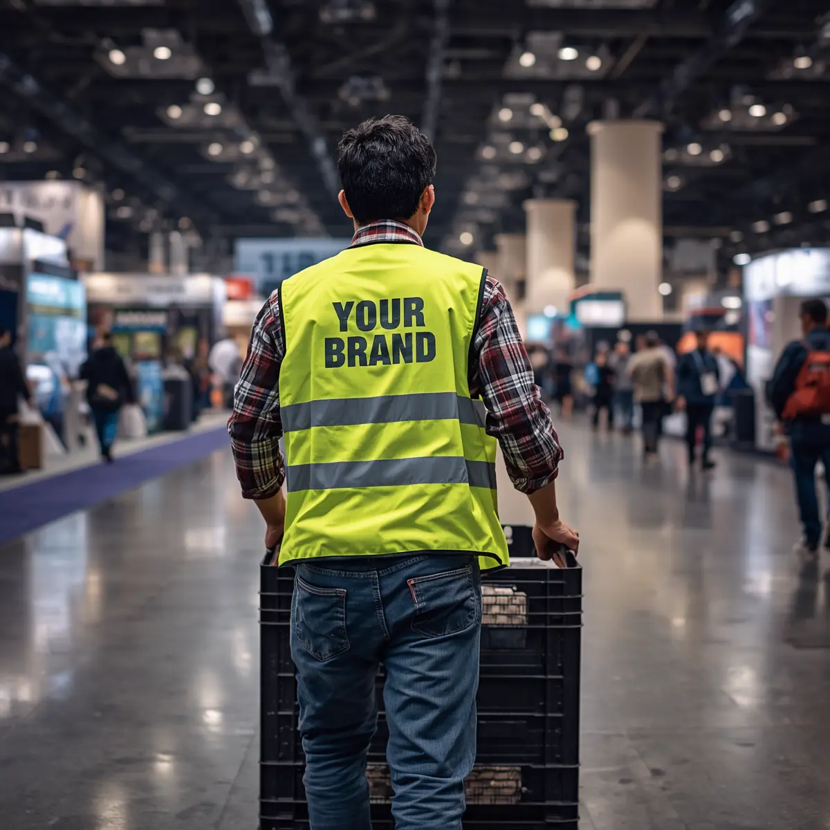 Hi-vis vest at convention center
